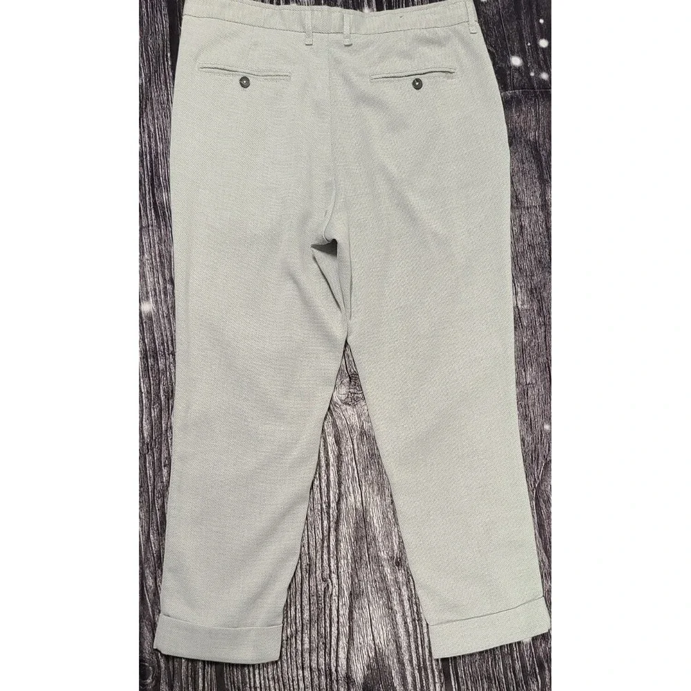 ZARA Knit Chino Dress Skinny‎ Tapered Ankle Pants Gray Men's Size 34x25 EUC